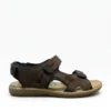 Sandalia St. Gallen marrón para hombre con doble cierre de velcro.