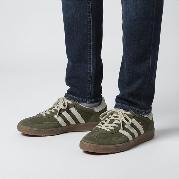 zapatilla barefoot hombre kaki Mustang vista frontal