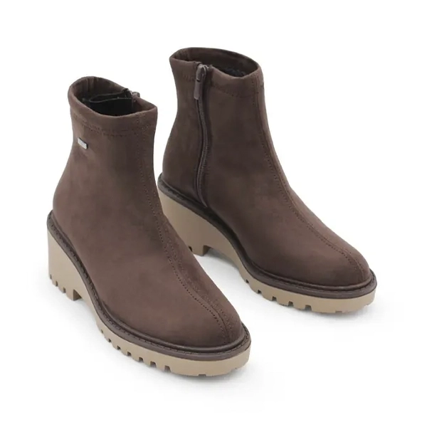 botin casual mujer licra moka Viguera vista superior