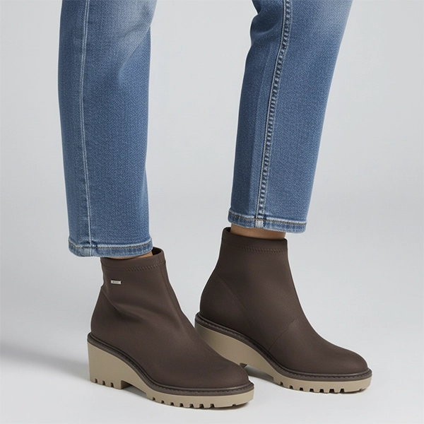 botin casual mujer licra moka Viguera vista frontal