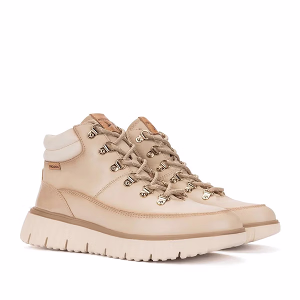 Botines Pikolinos Segovia marfil piel mujer detalle interior