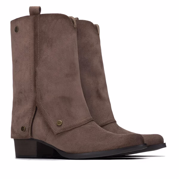 Botines mujer taupe XTI vista lateral