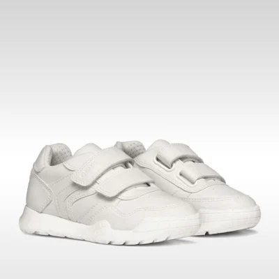 Zapato colegial infantil blanco Geox detalle suela
