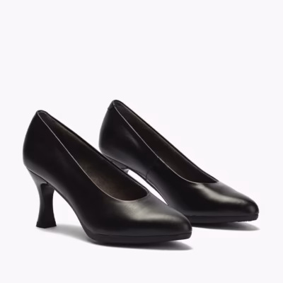 Zapatos salón mujer piel negra Pitillos puestos modelo
