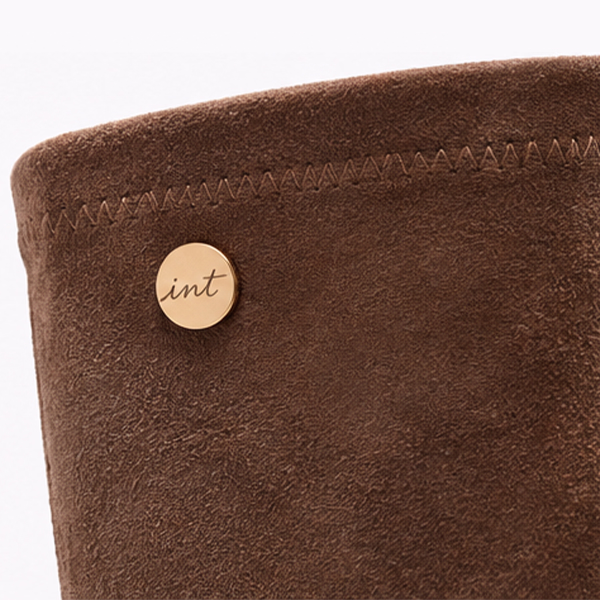 Botas altas mujer taupe microfibra elástica Isteria detalle microfibra