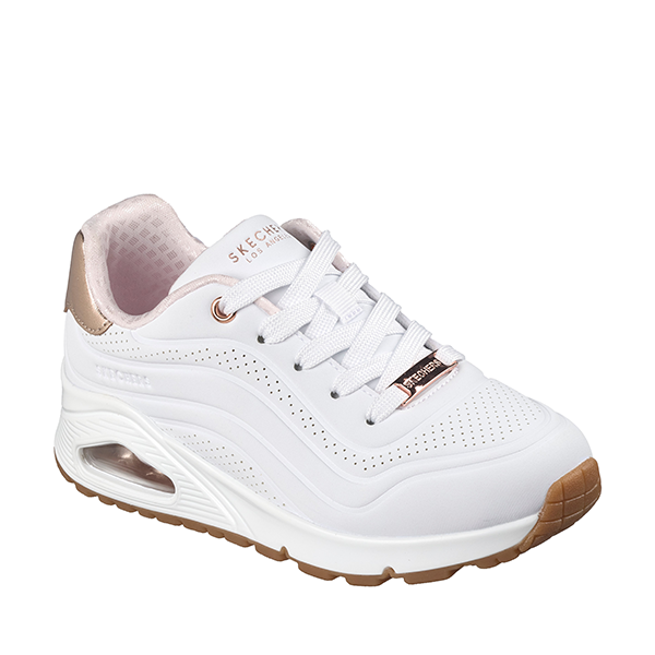 zapatilla deportiva nina blanca cordones Skechers detalle mediasuela Skech-Air