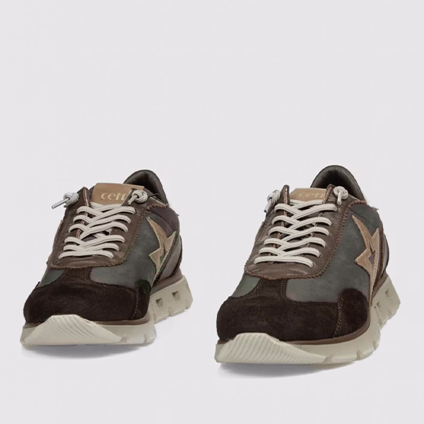 Zapatillas Cetti coffee plataforma hombre detalle suela