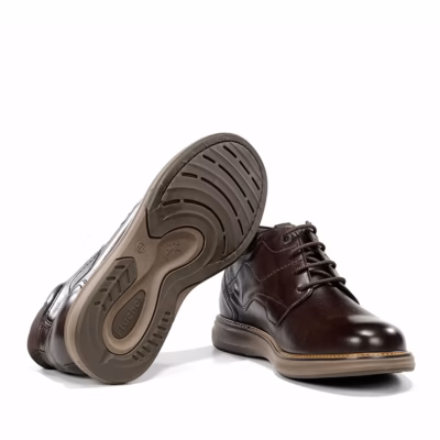 botines Fluchos habana camel piel hombre vista lateral