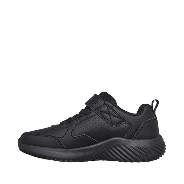 Zapatillas deportivas infantiles negro velcro Skechers detalle suela flexible