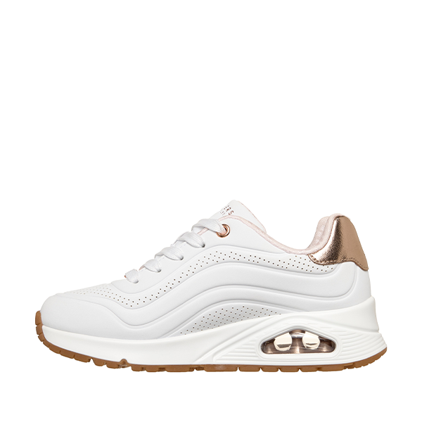 zapatilla deportiva nina blanca cordones Skechers detalle cordones