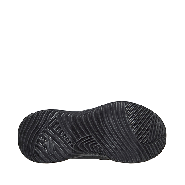 Zapatillas deportivas infantiles negro velcro Skechers vista lateral