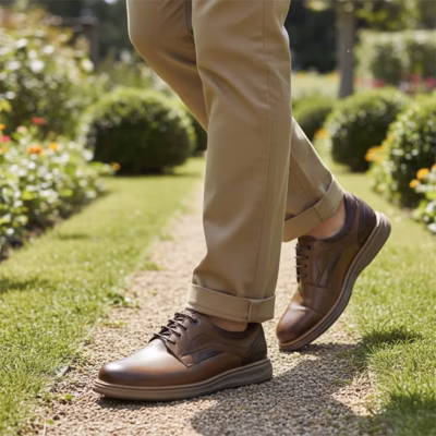 zapatos Fluchos habana camel hombre vista modelo