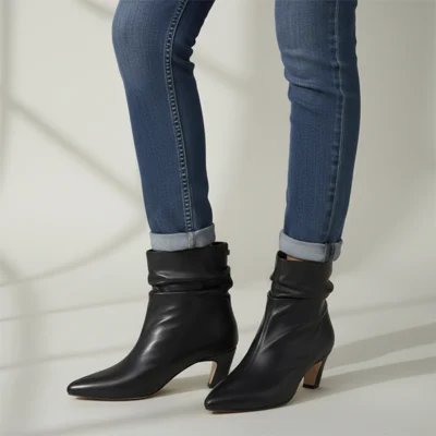 Botín Mustang Gala mujer negro detalle modelo