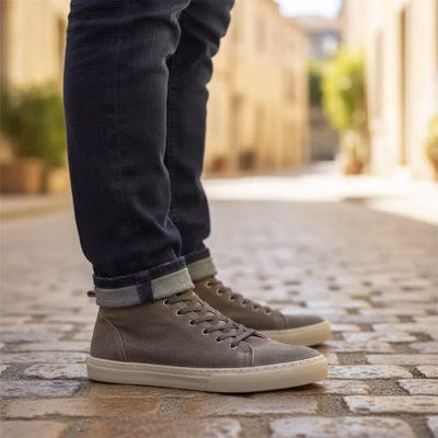 Botines Natural World Adel marrón serraje hombre puestos modelo