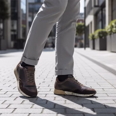 Zapatillas Cetti coffee ligera hombre puestas modelo