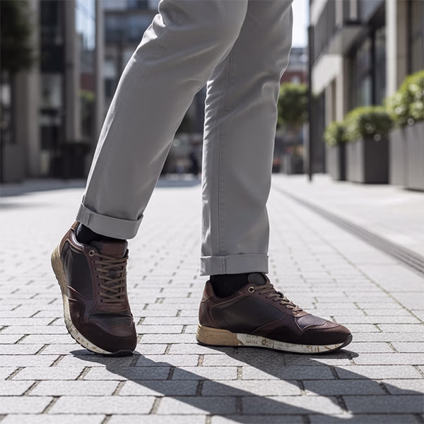 Zapatillas Cetti coffee ligera hombre puestas modelo