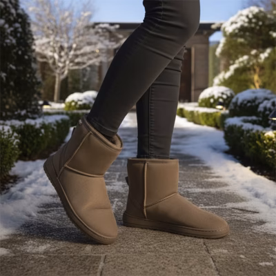 Botines barefoot Mustang taupe mujer detalle modelo