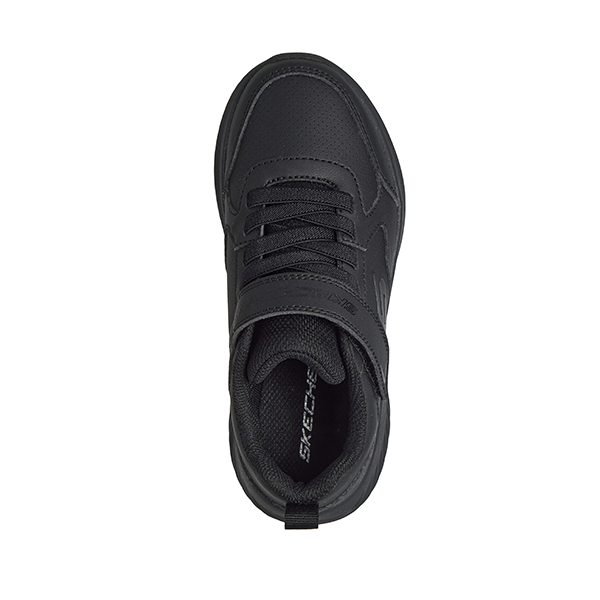Zapatillas deportivas infantiles negro velcro Skechers par completo