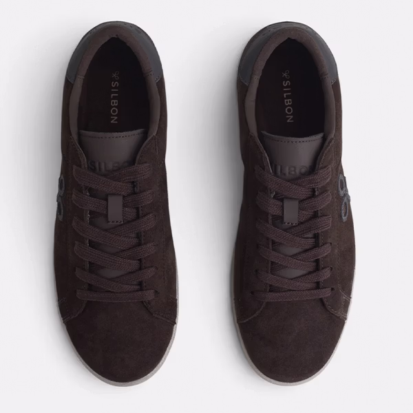 Zapatillas Silbon Marrón Serraje Hombre vista lateral
