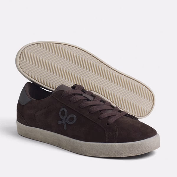 Zapatillas Silbon Marrón Serraje Hombre detalle suela