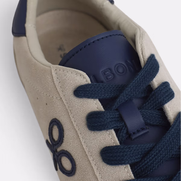 Zapatillas Silbon Beige Serraje Hombre detalle cordones
