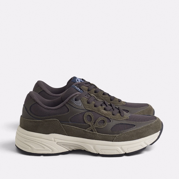 Zapatos casual hombre Silbon marrón estilo deportivo par vista doble